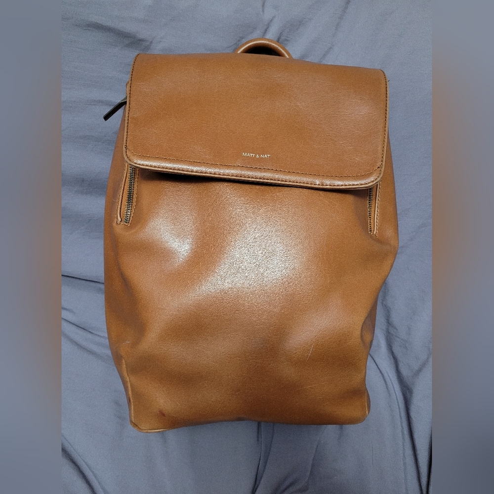 Matt & Nat Tan Vegan Leather Backpack